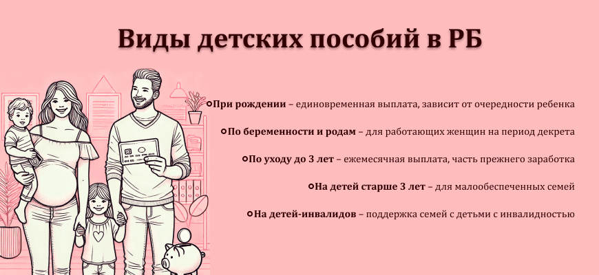 Пособие на детей в Республике Беларусь в 2025 году