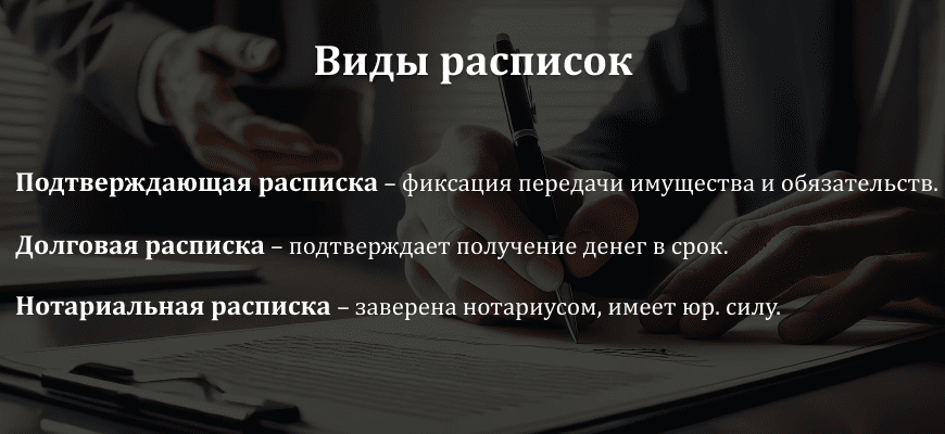 Расписка - что это такое и зачем она нужна